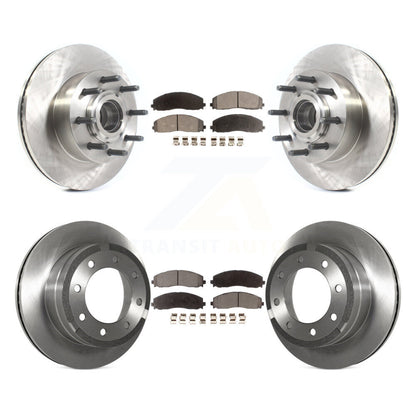 Brake Rotor And Semi-Metallic Pad Front Rear Kit For Ford F-350 Super Duty F-250