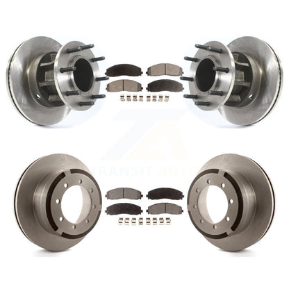 Brake Rotor And Semi-Metallic Pad Front Rear Kit For Ford F-350 Super Duty F-250