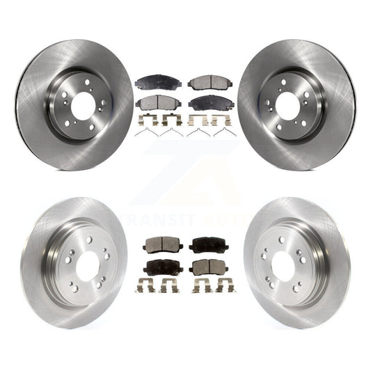 Brake Rotor & Semi-Metallic Pad Front Rear Kit For Acura RLX Sport Hybrid SH-AWD