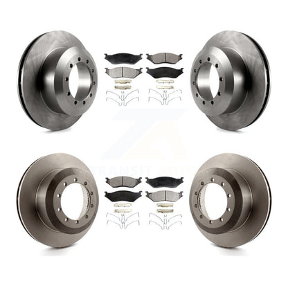 Brake Rotor And Semi-Metallic Pad Front Rear Kit For Ford F-53 Motorhome Chassis