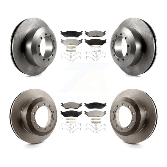 Brake Rotor And Semi-Metallic Pad Front Rear Kit For Ford F-53 Motorhome Chassis