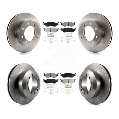 Brake Rotor And Semi-Metallic Pad Front Rear Kit For Ford E-550 Super Duty F-450