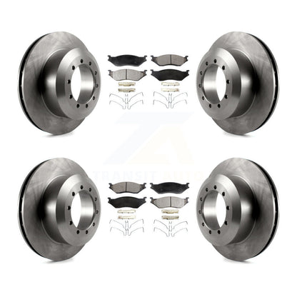 Brake Rotor And Semi-Metallic Pad Front Rear Kit For Ford F-53 Motorhome Chassis