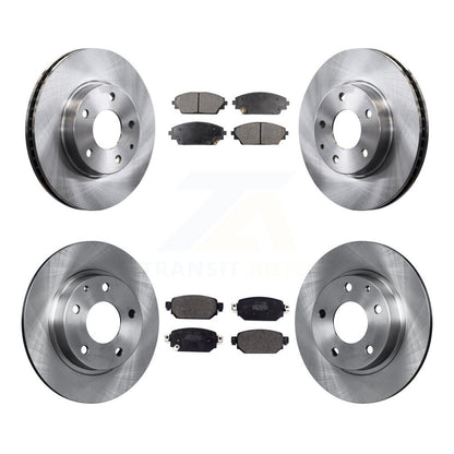 Disc Brake Rotor & Semi-Metallic Pad Front Rear Kit For 2019-2022 Mazda CX-3 FWD