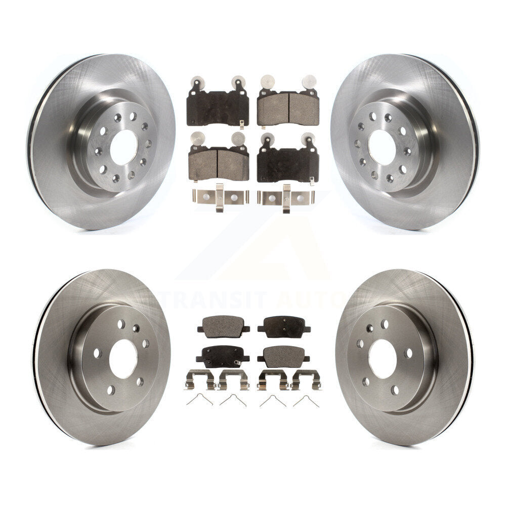 Disc Brake Rotors And Semi-Metallic Pads Front Rear Kit For Cadillac CT6