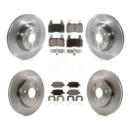 Disc Brake Rotors And Semi-Metallic Pads Front Rear Kit For Cadillac CT6