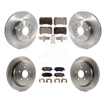 Disc Brake Rotors And Semi-Metallic Pads Front Rear Kit For Cadillac CTS