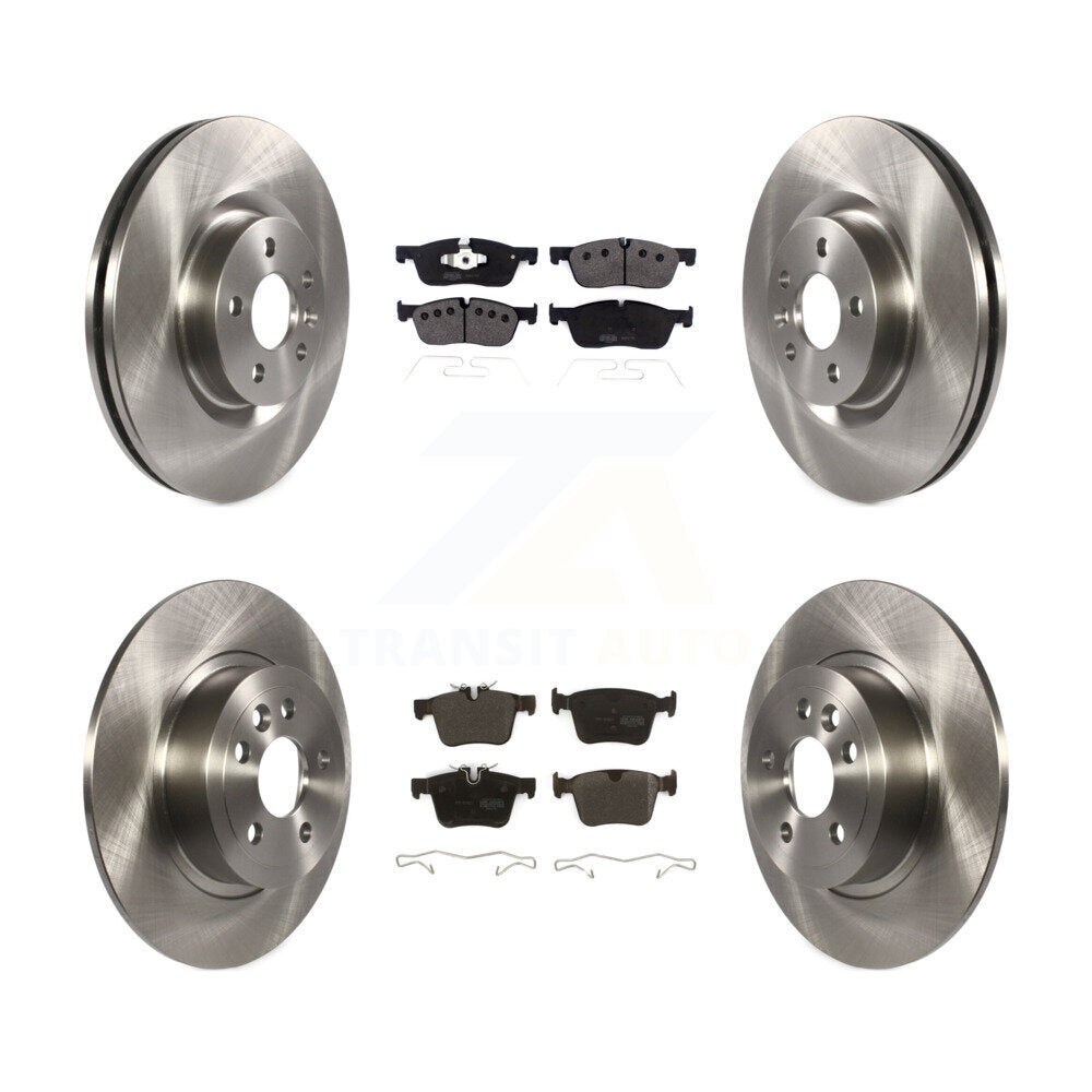 Disc Brake Rotors & Semi-Metallic Pad Front Rear Kit For Land Rover Range Evoque