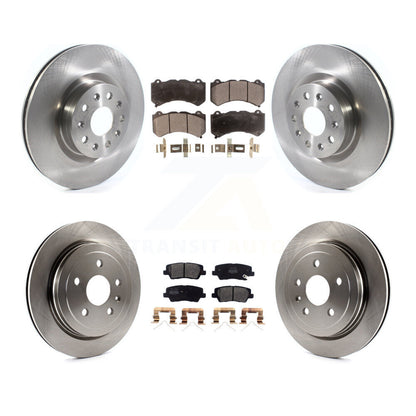 Disc Brake Rotors And Semi-Metallic Pads Front Rear Kit For Cadillac CTS