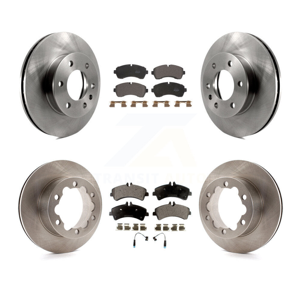 Brake Rotor And Semi-Metallic Pad Front Rear Kit For Sprinter 3500 Mercedes-Benz