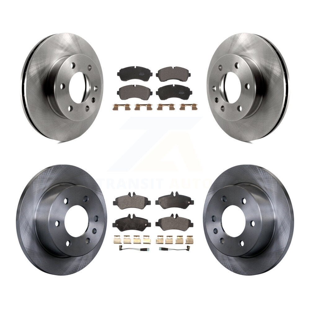 Disc Brake Rotors And Semi-Metallic Pads Front Rear Kit For Dodge Sprinter 3500