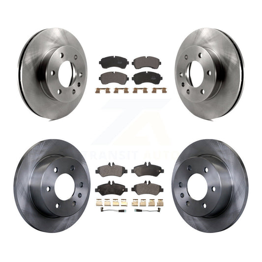 Disc Brake Rotors And Semi-Metallic Pads Front Rear Kit For Dodge Sprinter 3500