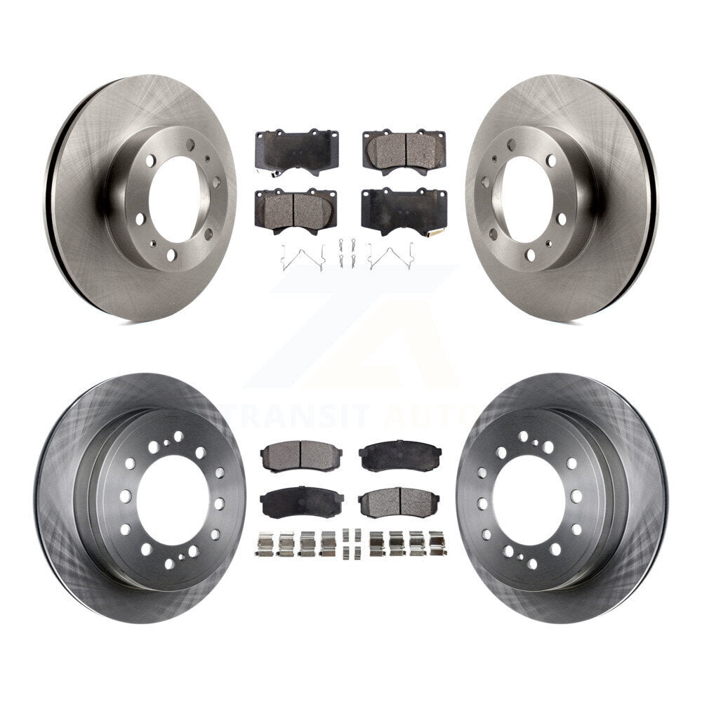 Brake Rotor And Semi-Metallic Pad Front Rear Kit For 2010-2014 Toyota FJ Cruiser