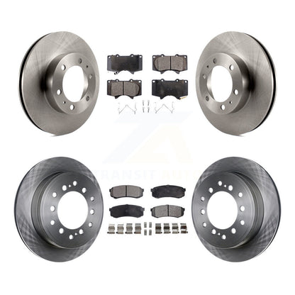Brake Rotor And Semi-Metallic Pad Front Rear Kit For 2010-2014 Toyota FJ Cruiser