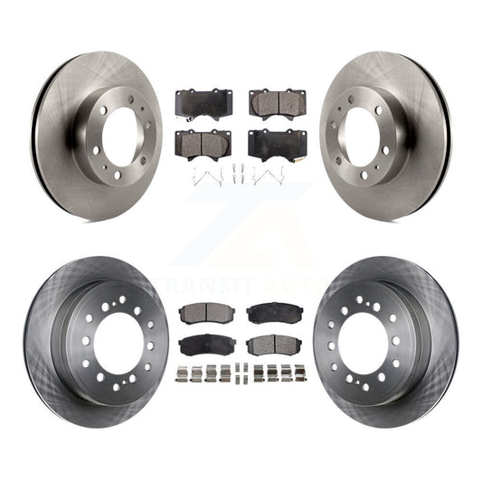 Brake Rotor And Semi-Metallic Pad Front Rear Kit For 2010-2014 Toyota FJ Cruiser