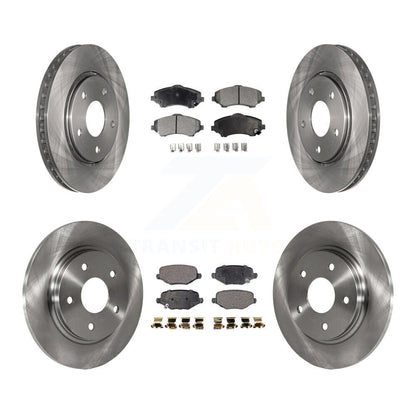 Brake Rotors Semi-Metallic Pad Front Rear Kit For Dodge Grand Caravan Chrysler &