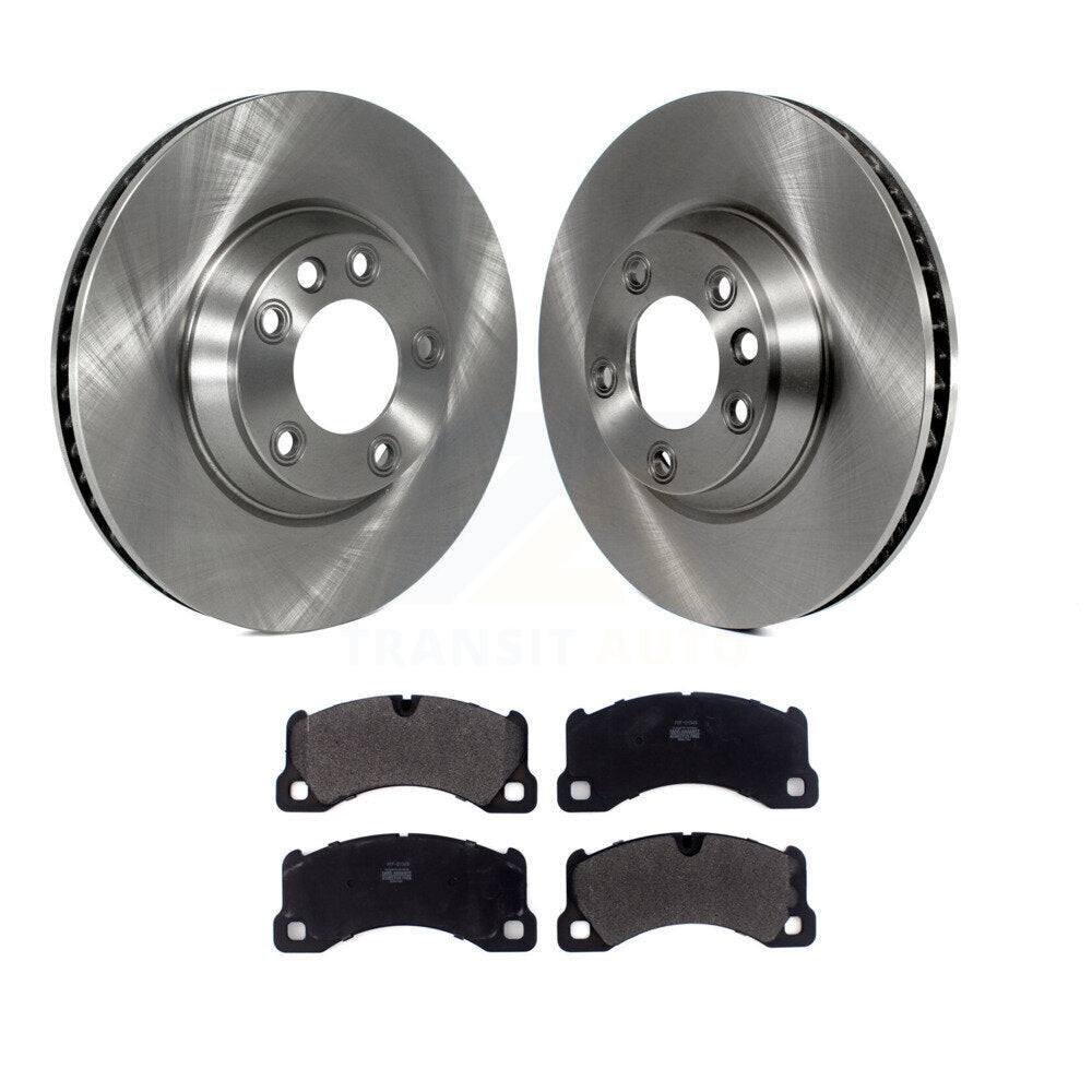 Disc Brake Rotors And Semi-Metallic Pads Front Kit For Porsche Cayenne