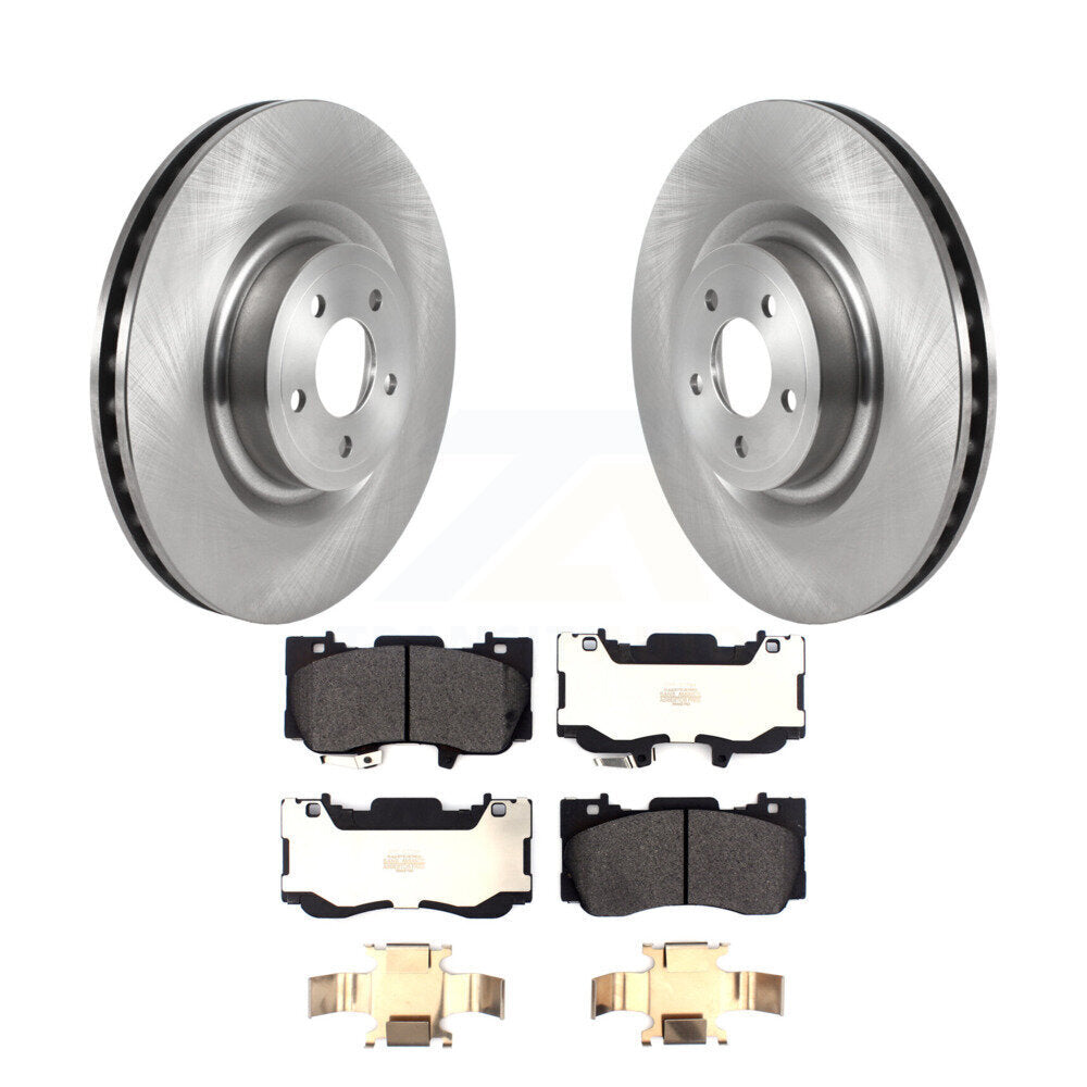 Disc Brake Rotors And Semi-Metallic Pads Front Kit For Ford Mustang