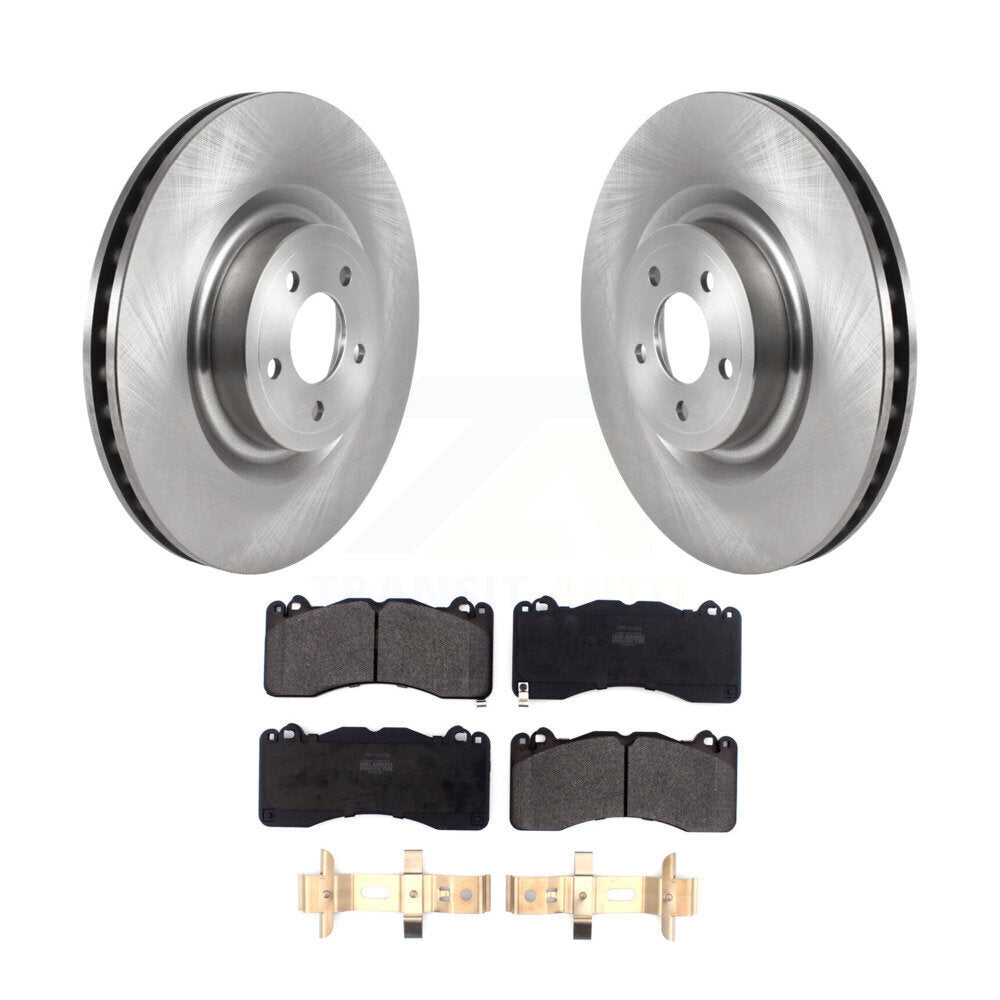 Disc Brake Rotors And Semi-Metallic Pads Front Kit For Ford Mustang