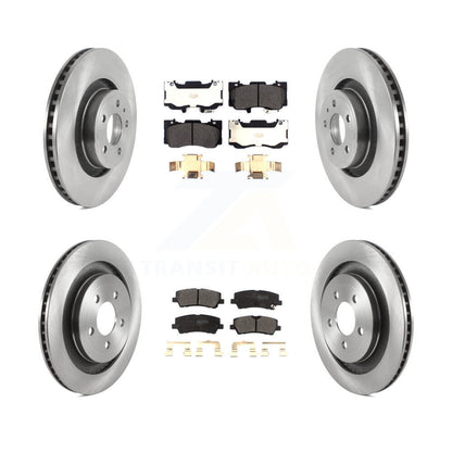 Disc Brake Rotors And Semi-Metallic Pads Front Rear Kit For Ford Mustang