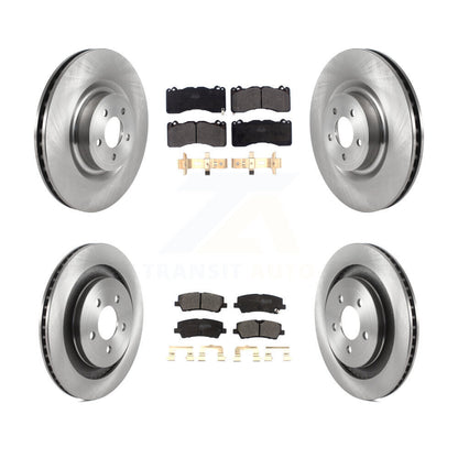 Disc Brake Rotors And Semi-Metallic Pads Front Rear Kit For Ford Mustang