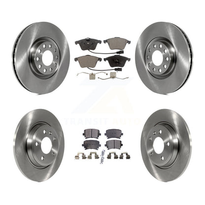 Brake Rotors Semi-Metallic Pad Front Rear Kit For 09 Audi A4 Quattro Convertible