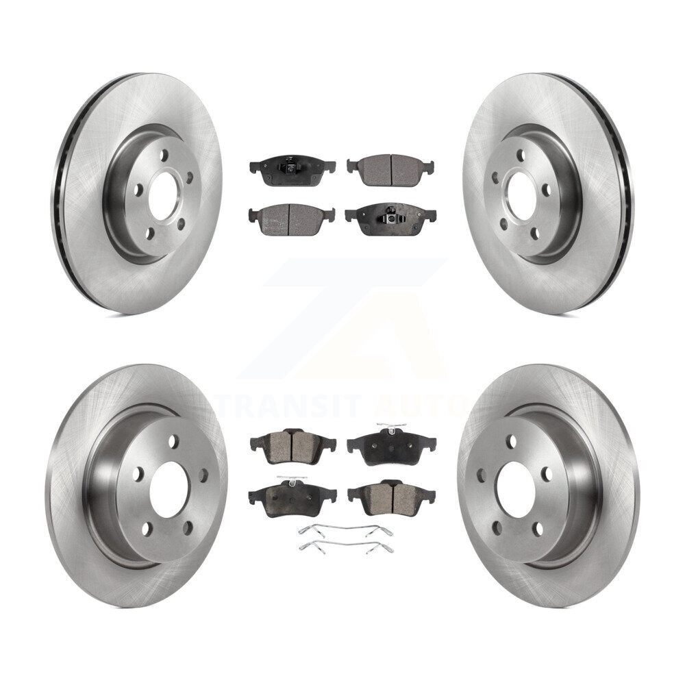 Disc Brake Rotors And Semi-Metallic Pads Front Rear Kit For Ford Transit Connect