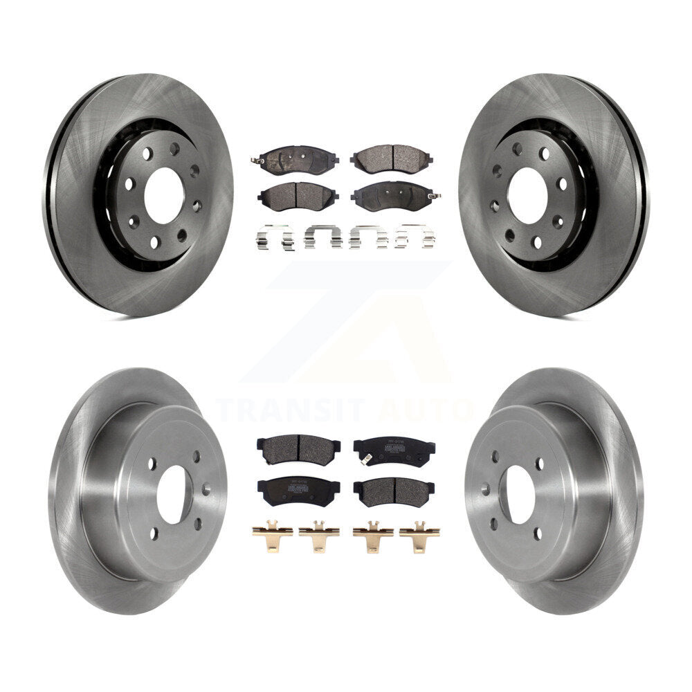 Disc Brake Rotors And Semi-Metallic Pads Front Rear Kit For Chevrolet Spark EV