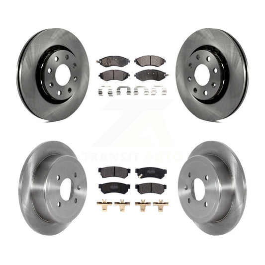 Disc Brake Rotors And Semi-Metallic Pads Front Rear Kit For Chevrolet Spark EV