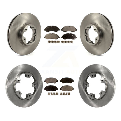 Disc Brake Rotors And Semi-Metallic Pads Front Rear Kit For Ford Transit-350 HD