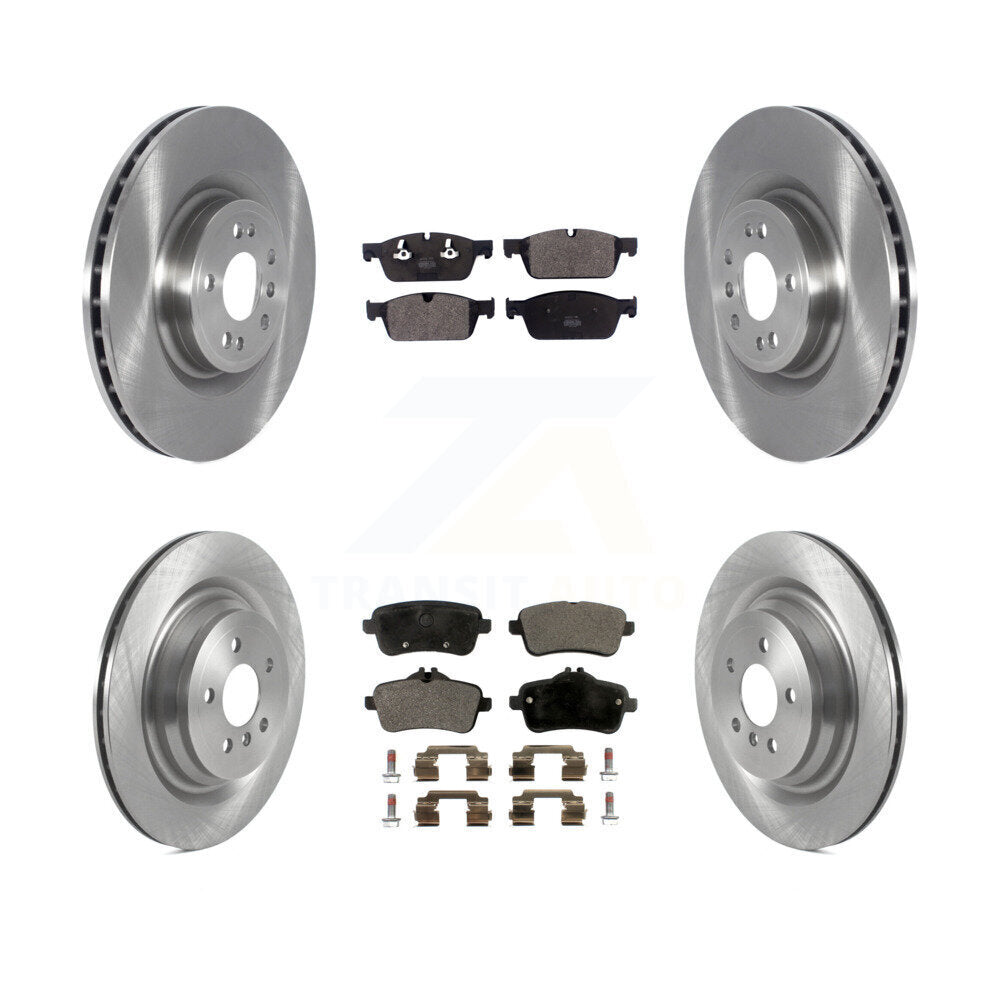 Disc Brake Rotor Semi-Metallic Pad Front Rear Kit For 2017 Mercedes-Benz GLS350d