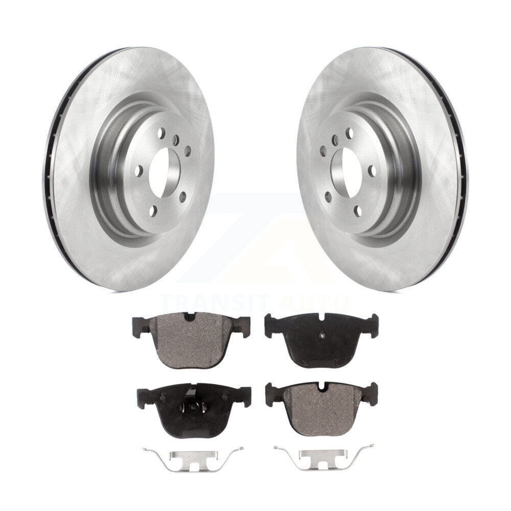 Brake Rotors Semi-Metallic Pad Rear Kit For BMW 750i xDrive 750Li 550i GT Alpina