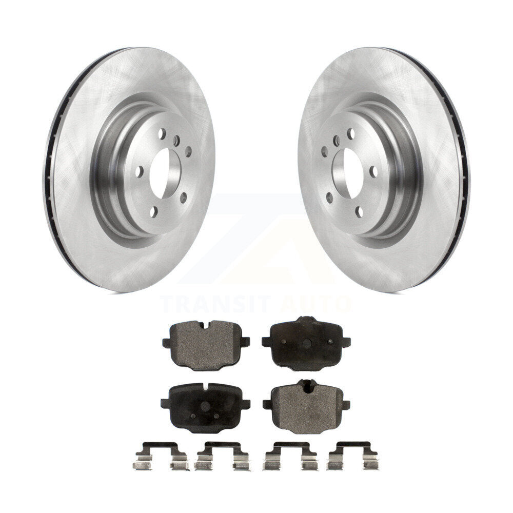 Brake Rotor Semi-Metallic Pad Rear Kit For 16-19 BMW Alpina B6 xDrive Gran Coupe