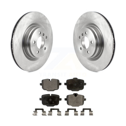 Brake Rotor Semi-Metallic Pad Rear Kit For 16-19 BMW Alpina B6 xDrive Gran Coupe