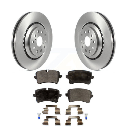 Disc Brake Rotors And Semi-Metallic Pads Rear Kit For Audi S6 S7 A8 Quattro S8