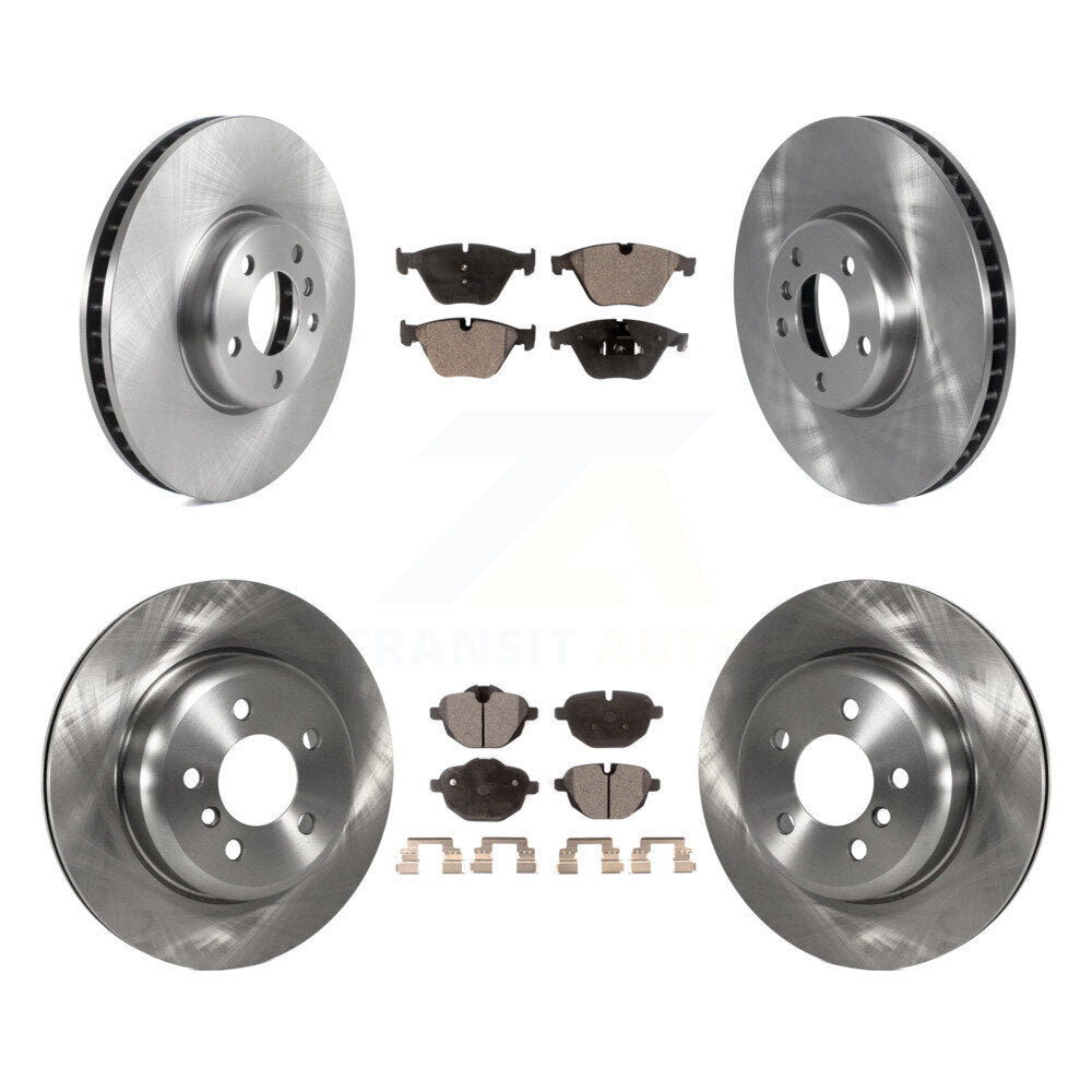 Disc Brake Rotors And Semi-Metallic Pads Front Rear Kit (6Pc) For BMW 535i