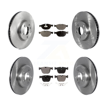 Brake Rotors Semi-Metallic Pad Front Rear Kit (6Pc) For BMW 535i GT xDrive 740Li