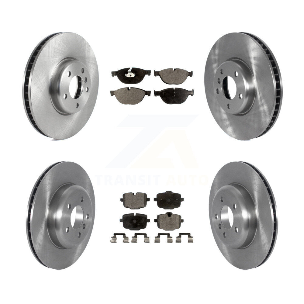 Brake Rotor Semi-Metallic Pad Front Rear Kit (6Pc) For BMW 550i xDrive 650i Gran