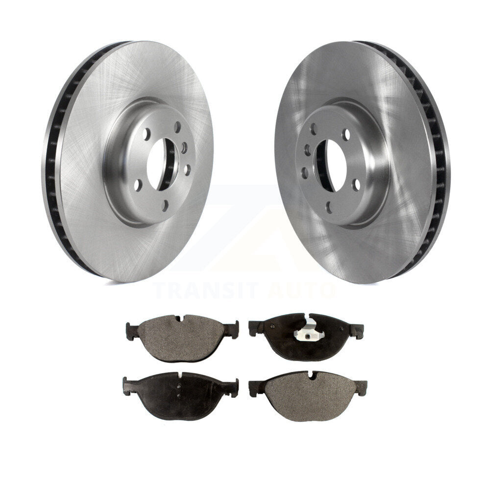 Brake Rotor Semi-Metallic Pad Front Kit For BMW 550i xDrive 650i Gran Coupe 535i
