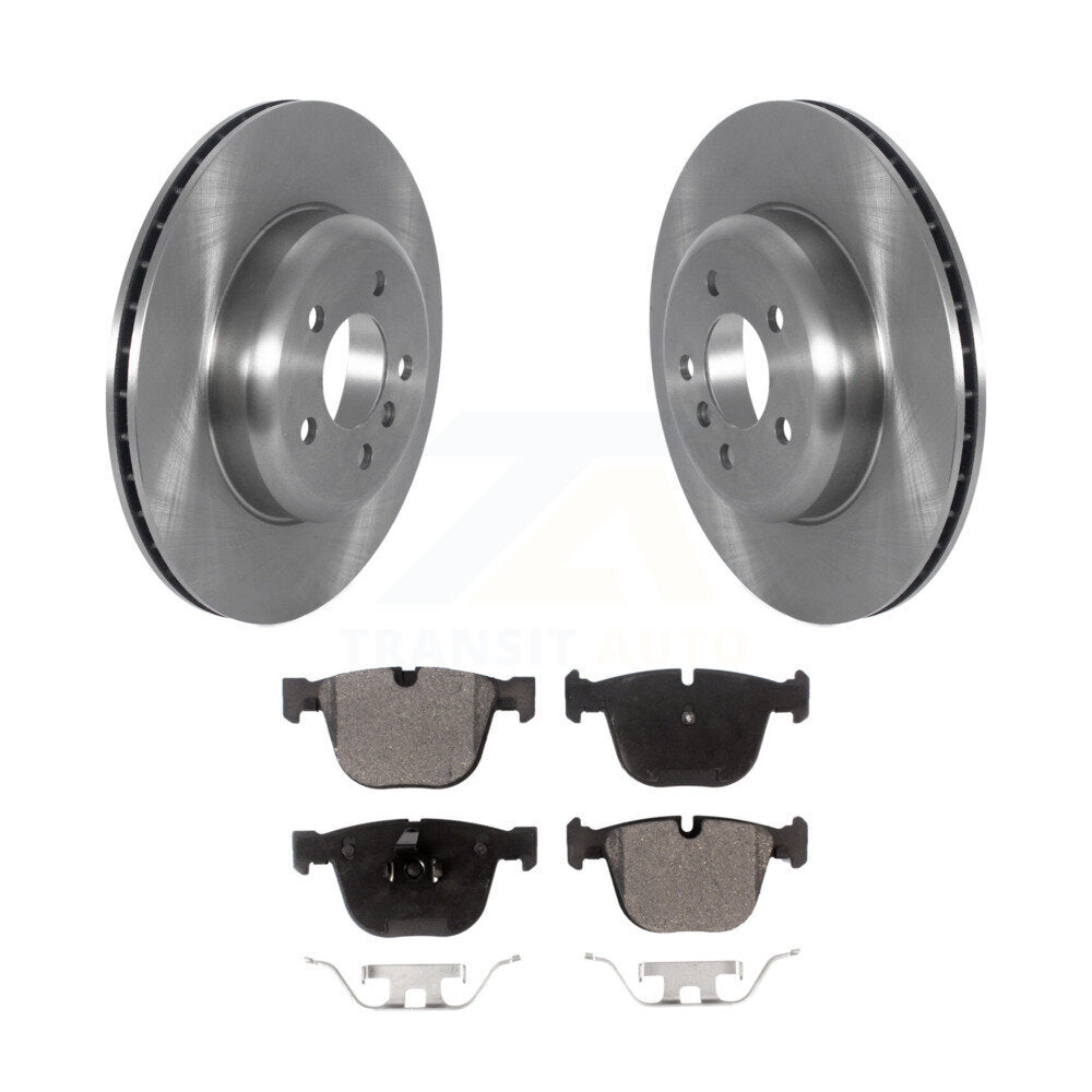 Disc Brake Rotors Semi-Metallic Pad Rear Kit For BMW 535i GT xDrive 740Li 740i 7