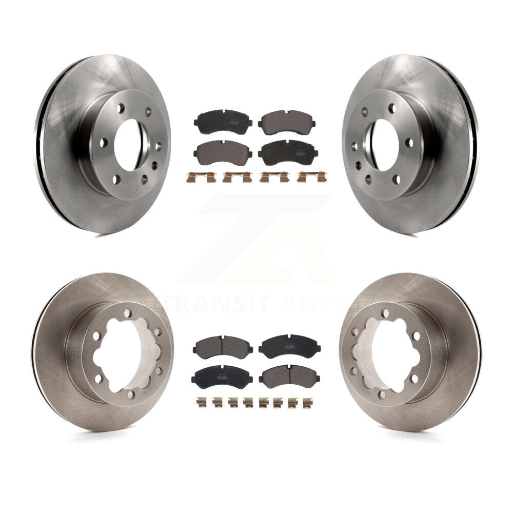Brake Rotor And Semi-Metallic Pad Front Rear Kit For Mercedes-Benz Sprinter 3500