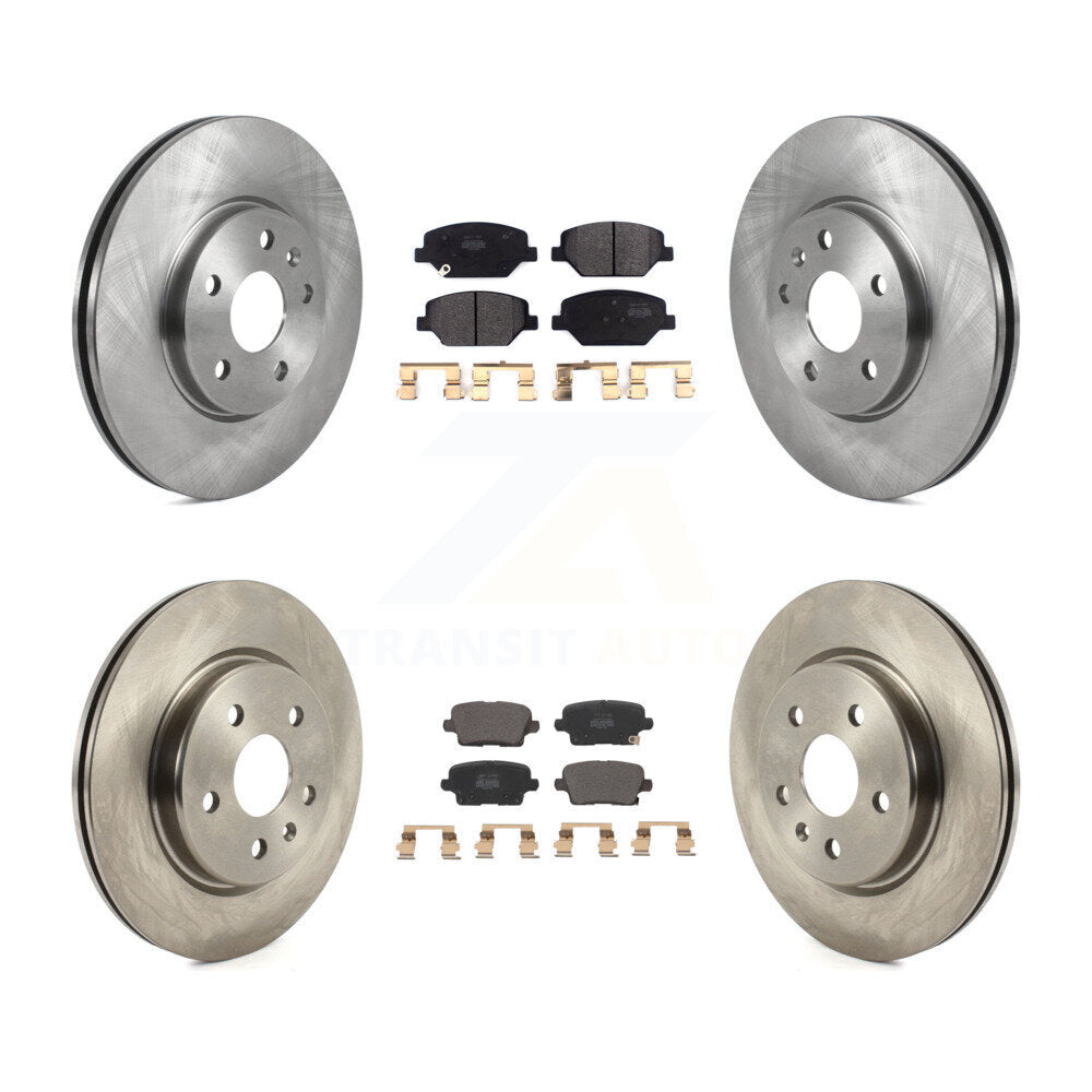 Disc Brake Rotors And Semi-Metallic Pads Front Rear Kit For 2019 Cadillac XT4