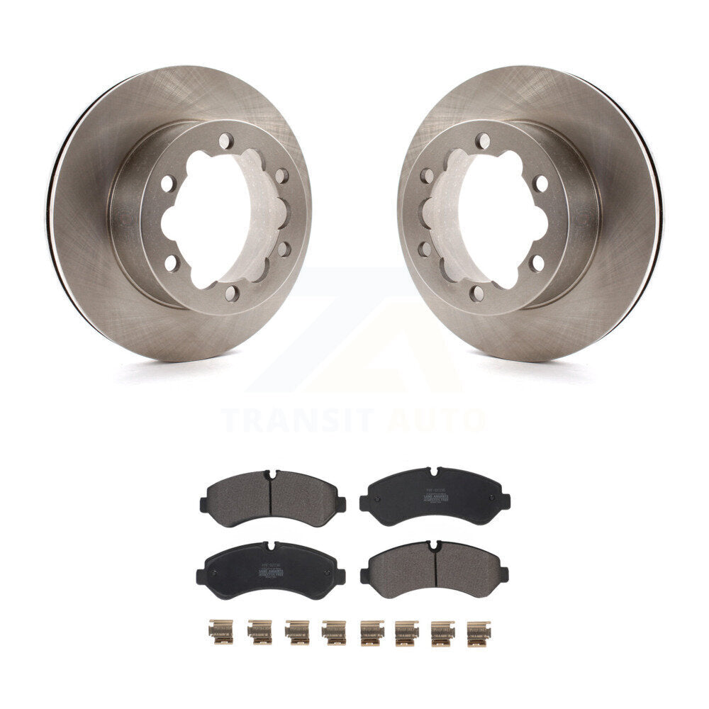 Disc Brake Rotor Semi-Metallic Pad Rear Kit For Mercedes-Benz Sprinter 3500 4500