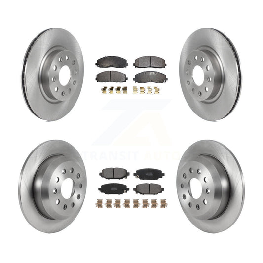 Brake Rotor & Semi-Metallic Pad Front Rear Kit For 2018-2020 Jeep Wrangler Sport
