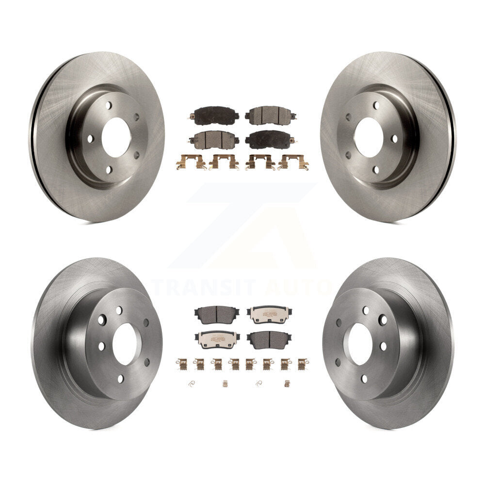 Brake Rotor And Semi-Metallic Pad Front Rear Kit For 2019-2020 Nissan Altima AWD