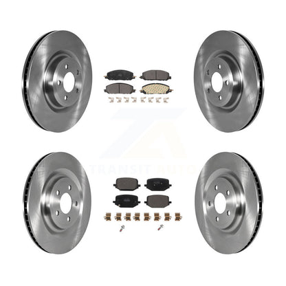 Brake Rotor And Semi-Metallic Pad Front Rear Kit For Lincoln Aviator Ford Police