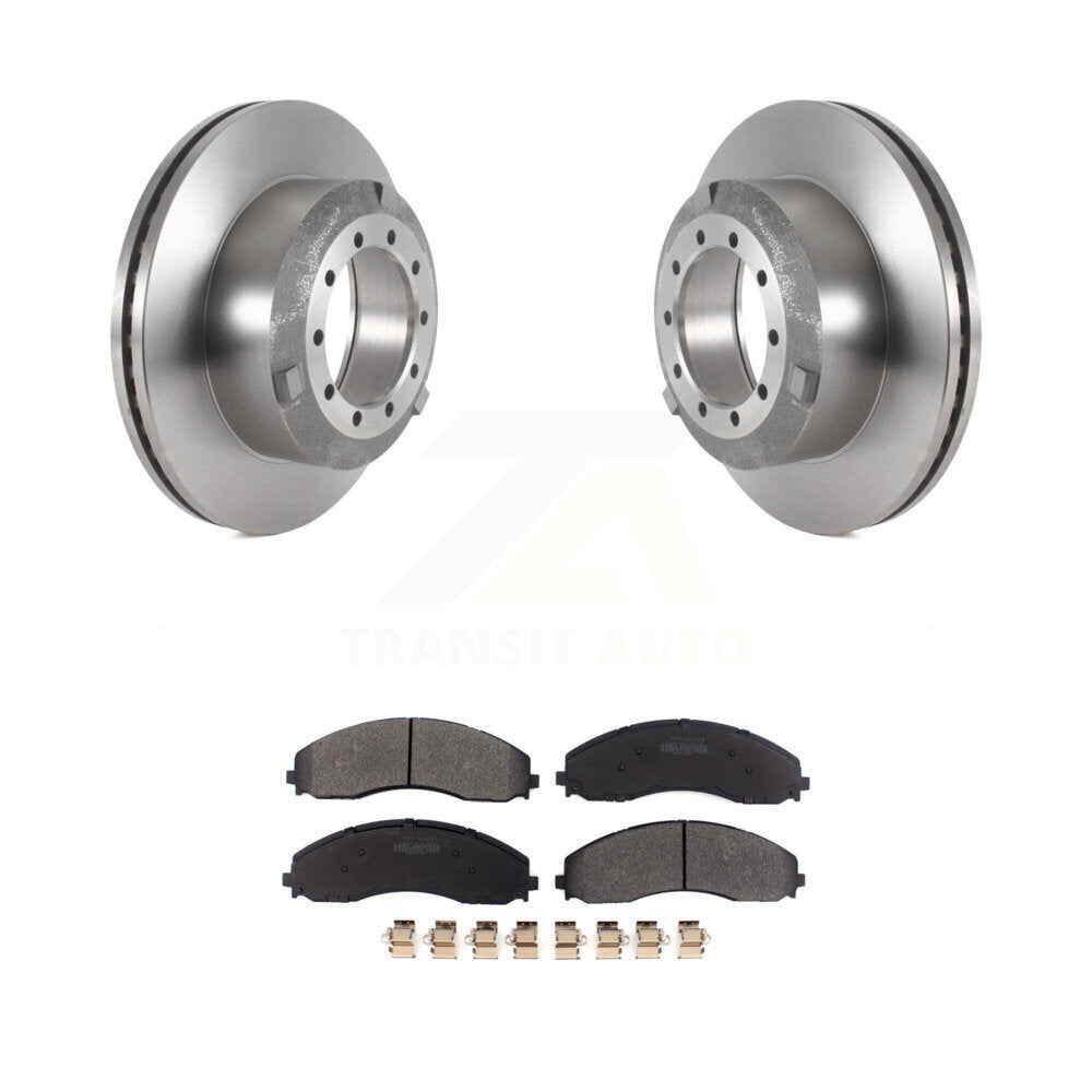 Brake Rotor And Semi-Metallic Pad Rear Kit For Ford F-450 Super Duty F-550 F-600
