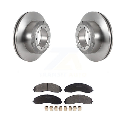 Brake Rotor And Semi-Metallic Pad Rear Kit For Ford F-450 Super Duty F-550 F-600