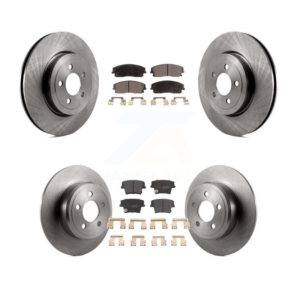 Brake Rotor And Semi-Metallic Pad Front Rear Kit For Dodge Charger RWD with 3.6L
