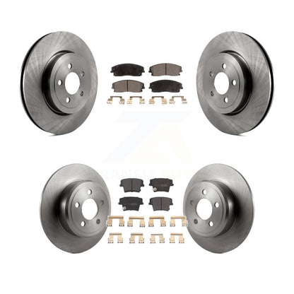 Brake Rotor And Semi-Metallic Pad Front Rear Kit For Dodge Charger RWD with 3.6L